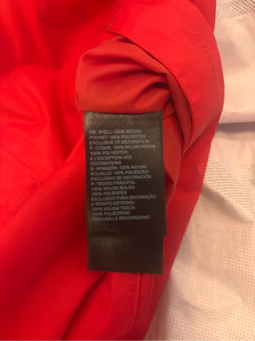 The North Face Men's Bright Red Hooded Rain Jacket Size XL, Pre-owned